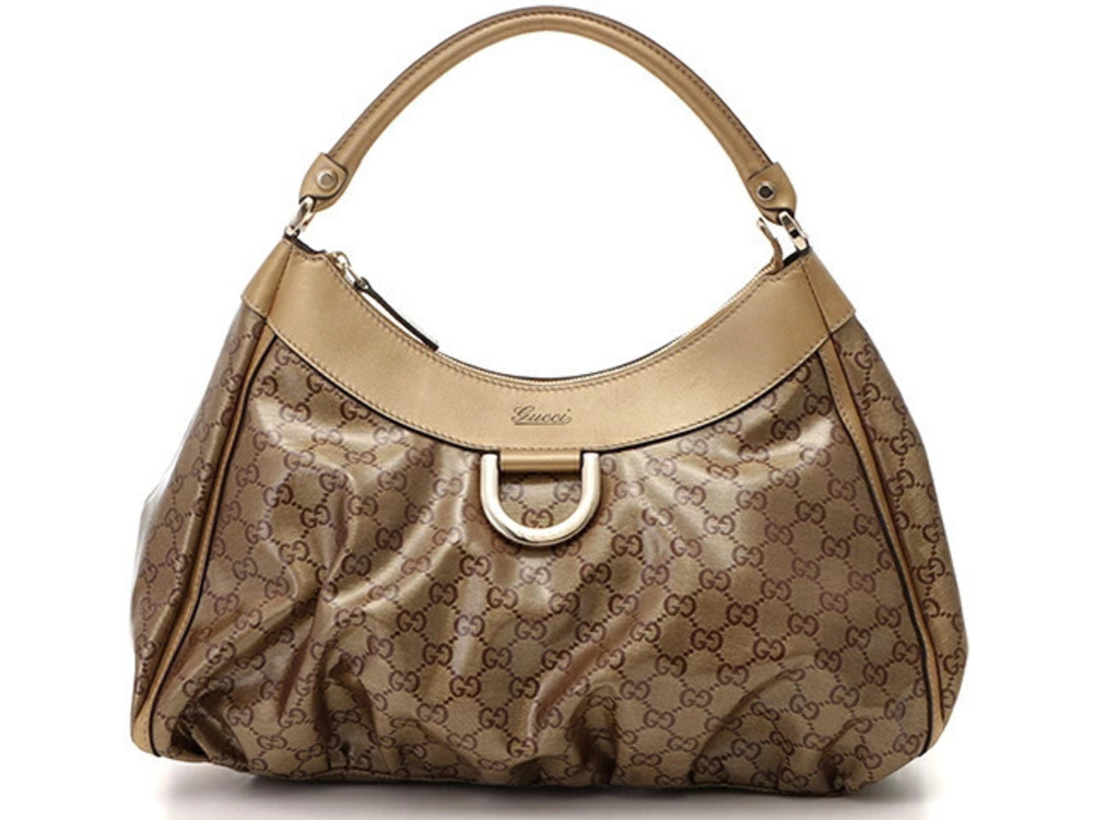 Gucci Bag Hobo Crystal GG Gold Calfskin